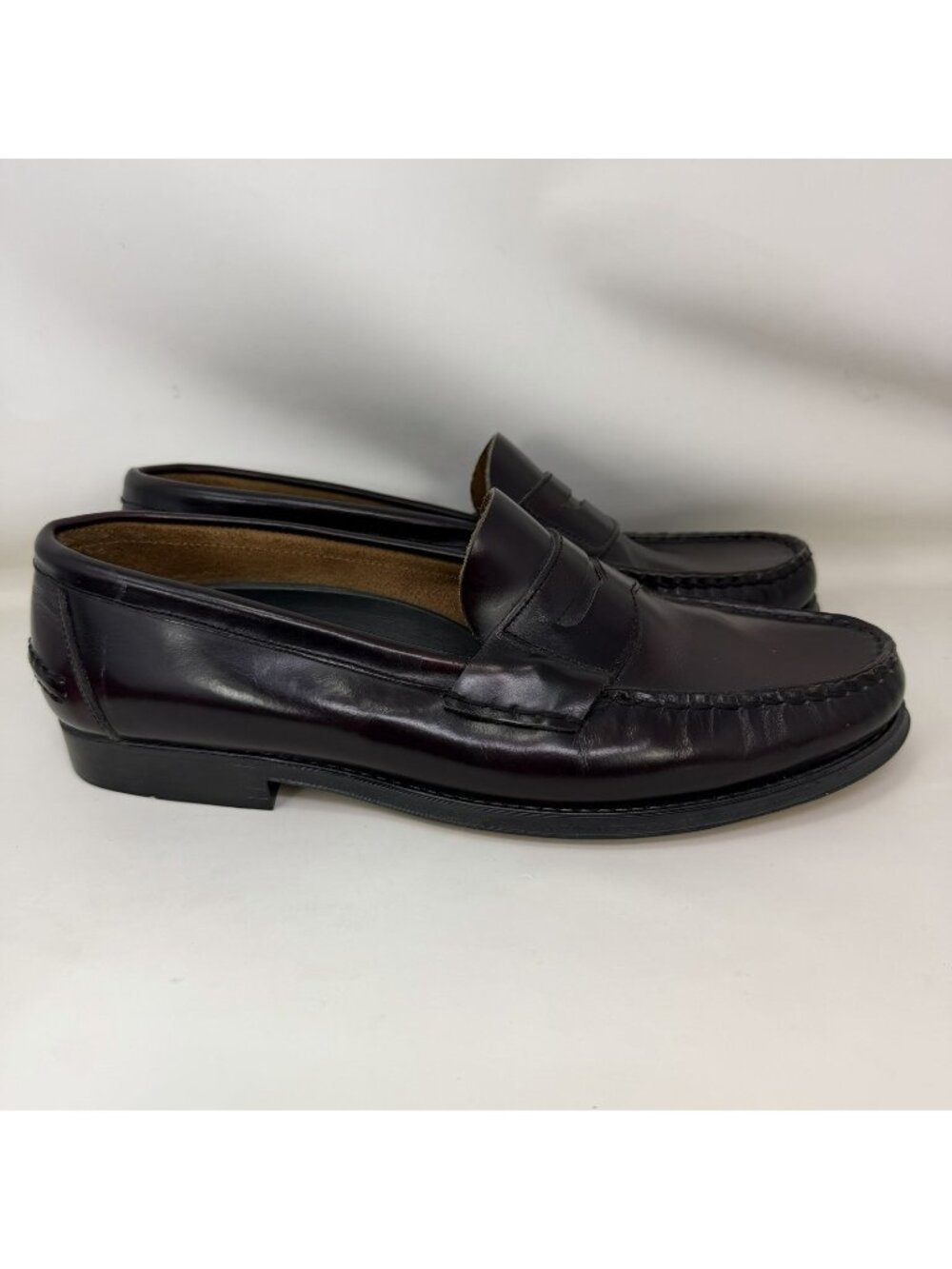Allen Solly Leather Penny Loafers Made in Spain Maroon Men’s Size 10 D